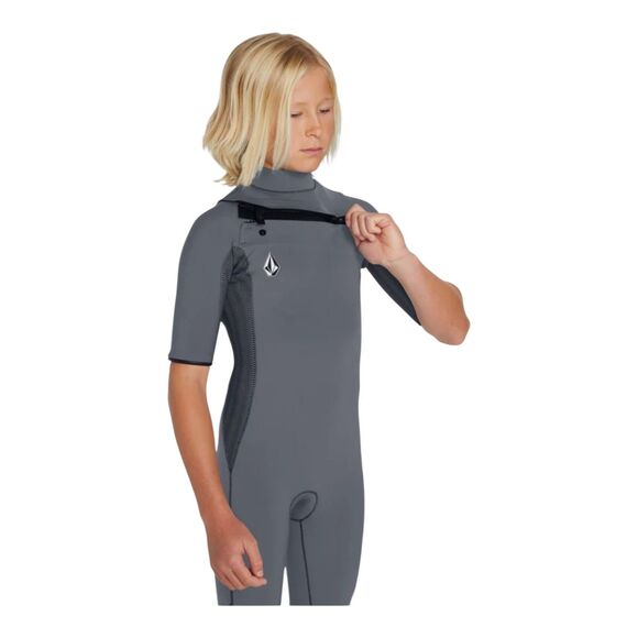 Volcom Big Boys 2mm Wetsuit Spring Suit Chest Zip Size 14 - Picture 1 of 5